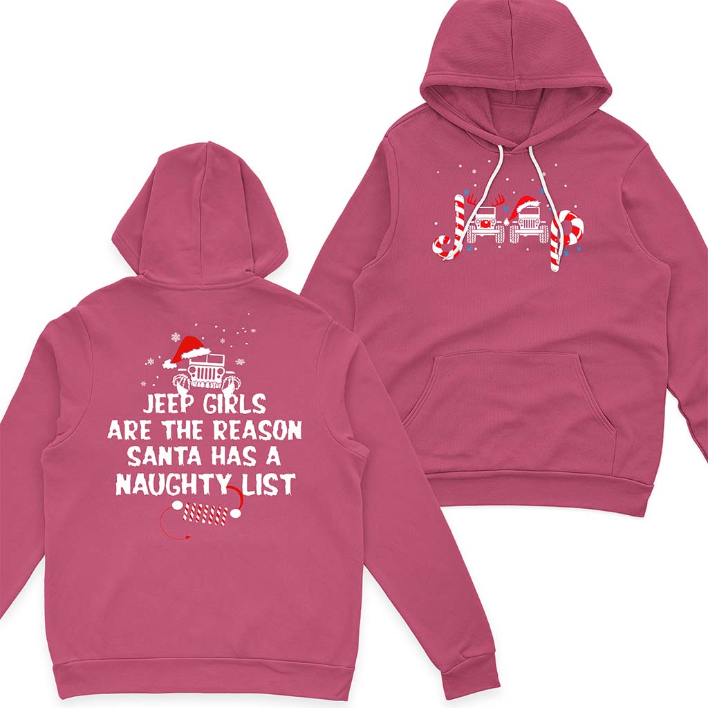 Jeep Girl Naughty List Christmas T-Shirt Hoodie Supler Store