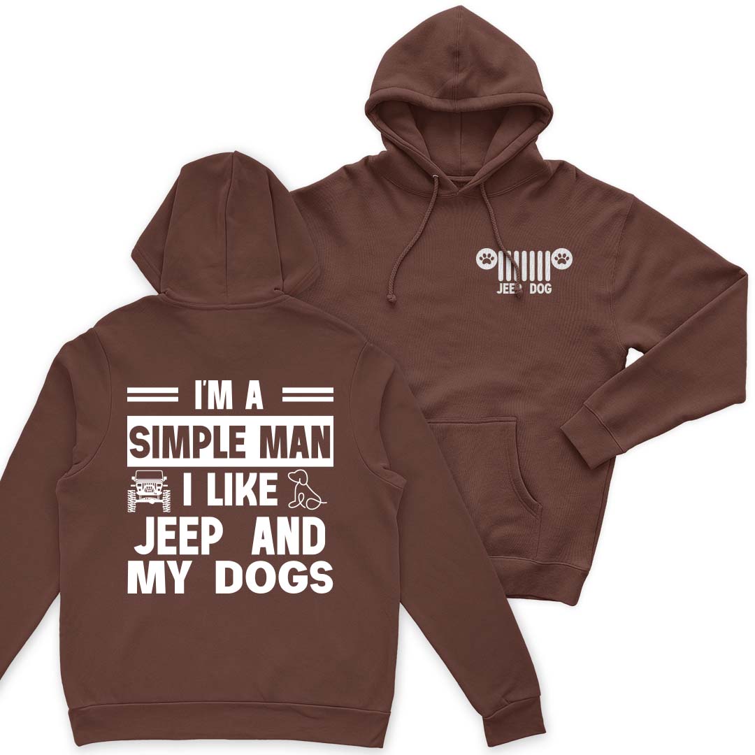 Jeep And Dogs I'm A Simple Man Men's T-Shirt Hoodie Supler Store