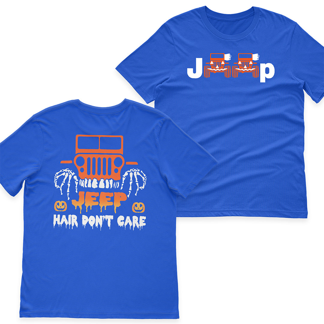 Jeep Hair Don't Care Skull Scary Funny Halloween T-Shirt Hoodie Supler Store