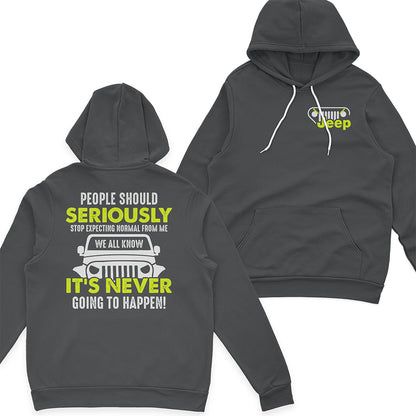 Jeep People Should Stop Expecting Normal From Me Funny T-Shirt Hoodie Jeep I Am A Simple Woman And Believe In Jesus T-Shirt Hoodie