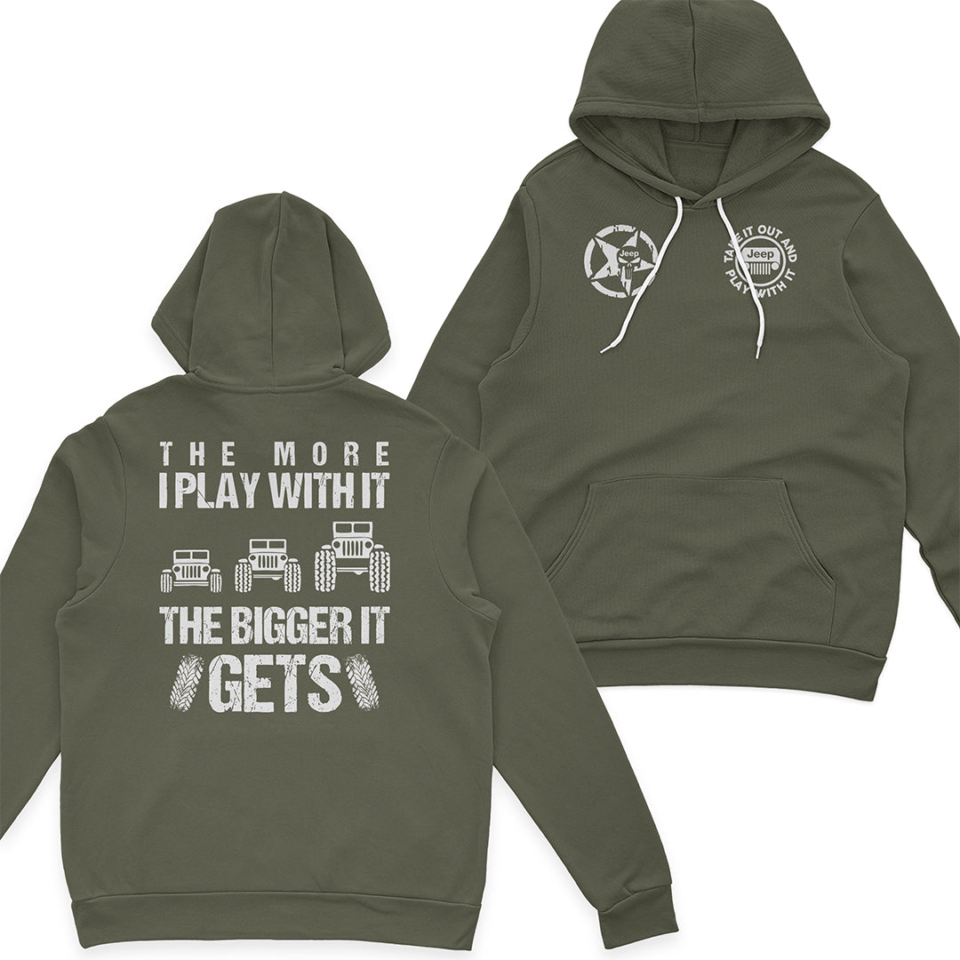 Jeep The More I Play With It The Bigger It Gets Men's T-Shirt Hoodie