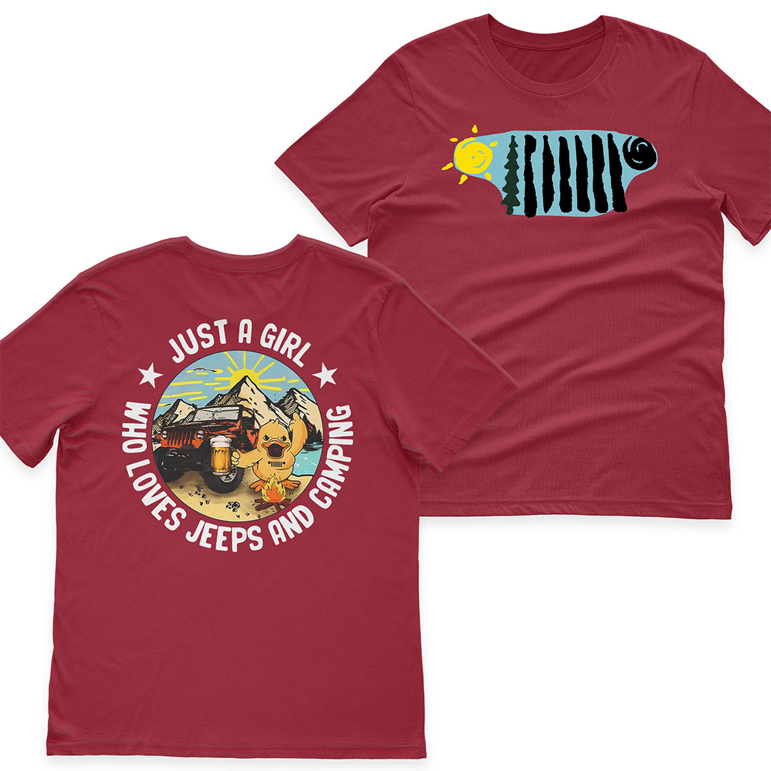 Just A Girl Who Loves Jeeps And Camping T-Shirt Hoodie Supler Store