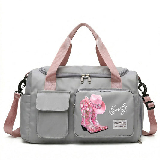 Cowgirl Boots Personalized Travel Duffel Bag