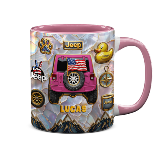 Personalized Jeep Offroad Aholic Coffee Accent Mug