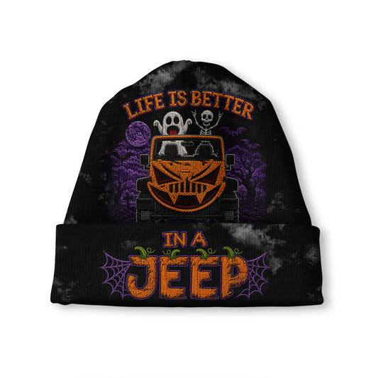 Halloween Life Is Better In A Jeep Beanie Hat