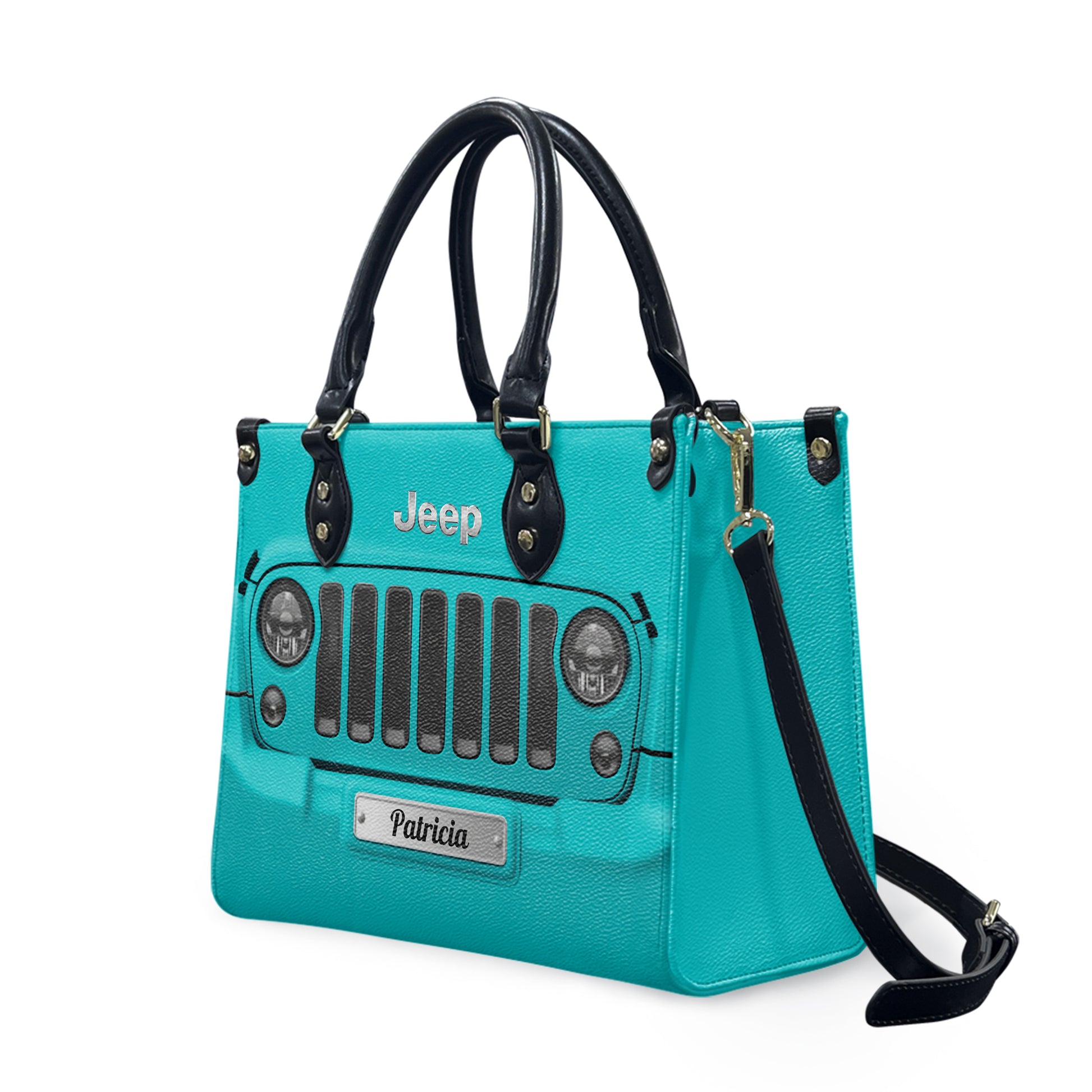 Personalized Jeep Grille Leather Handbag Supler Store