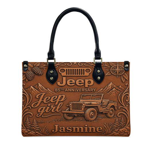 Jeep Girl 85th Anniversary Personalized Leather Handbag