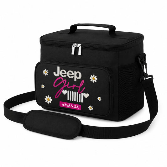 Jeep Girl Daisy Personalized Insulated Lunch Bag