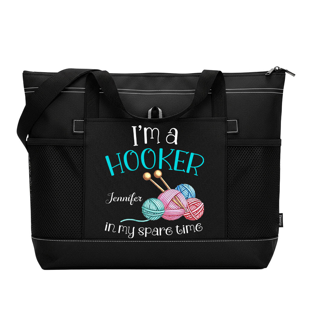 Personalized I'm A Hooker In My Spare Time Crochet Tote Bag Supler Store