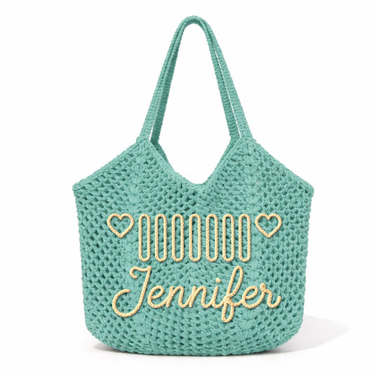Jeep Personalized Crochet Beach Tote Bag