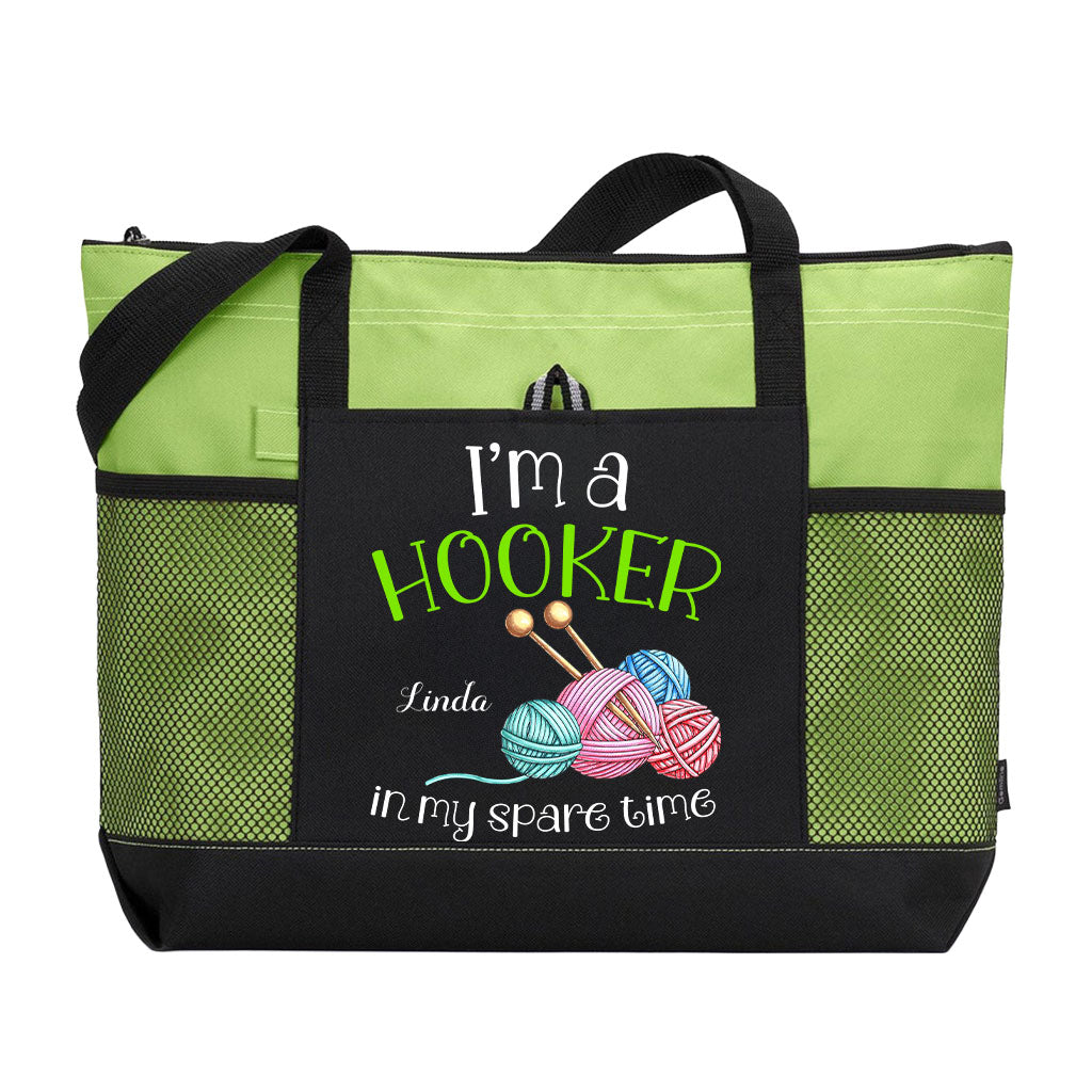 Personalized I'm A Hooker In My Spare Time Crochet Tote Bag Supler Store