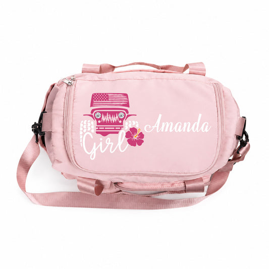 Jeep Girl US Offroad Personalized Travel Duffel Bag