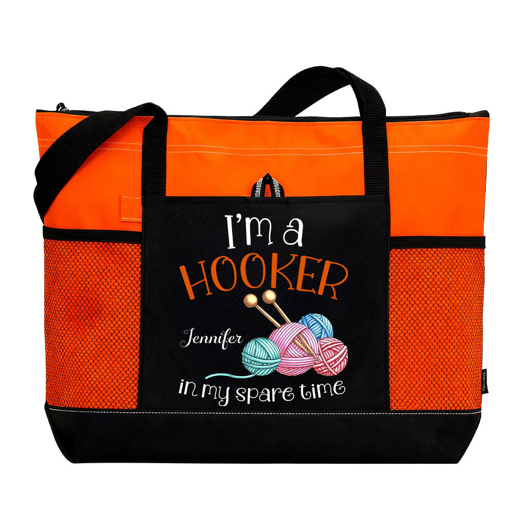 Personalized I'm A Hooker In My Spare Time Crochet Tote Bag Supler Store