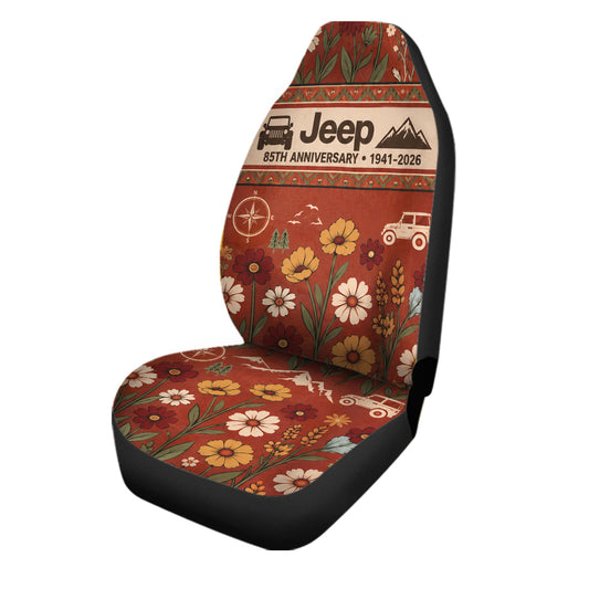 Wildflower Jeep 85th Anniversary Car Seat Covers Set Of 2