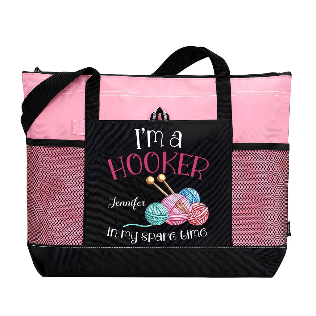 Personalized I'm A Hooker In My Spare Time Crochet Tote Bag Supler Store