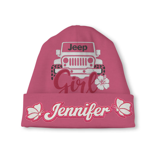 Personalized Jeep Girl Beanie Hat