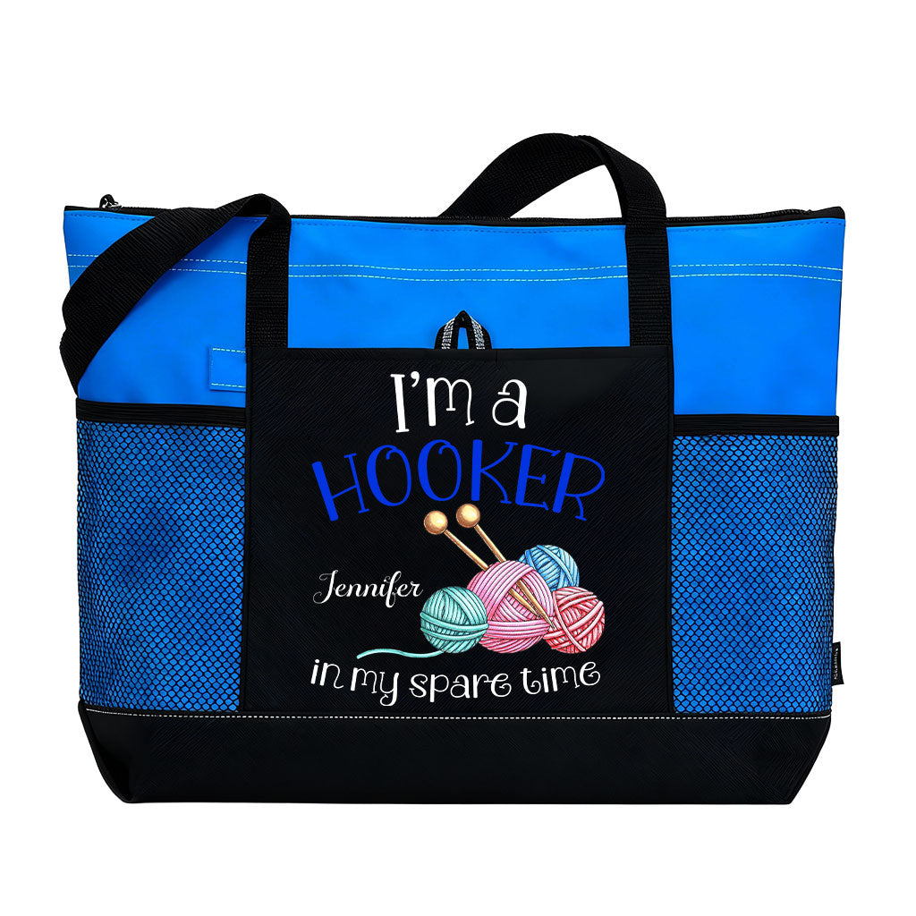 Personalized I'm A Hooker In My Spare Time Crochet Tote Bag Supler Store