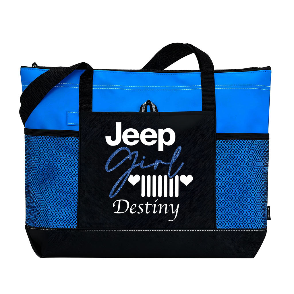 Personalized Jeep Girl Glitter Tote Bag Supler Store