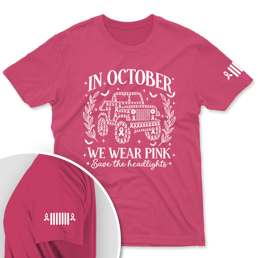 Breast Cancer Awareness Jeep Pink Ribbon Shirt