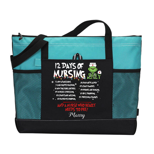 Personalized 12 Days Of Nursing Tote Bag Supler Store