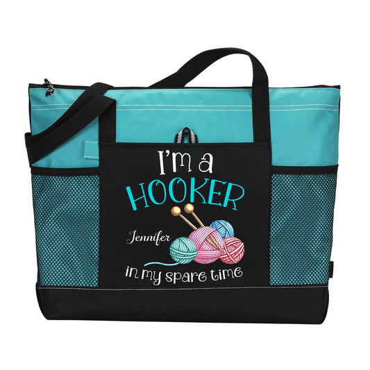 Personalized I'm A Hooker In My Spare Time Crochet Tote Bag Supler Store