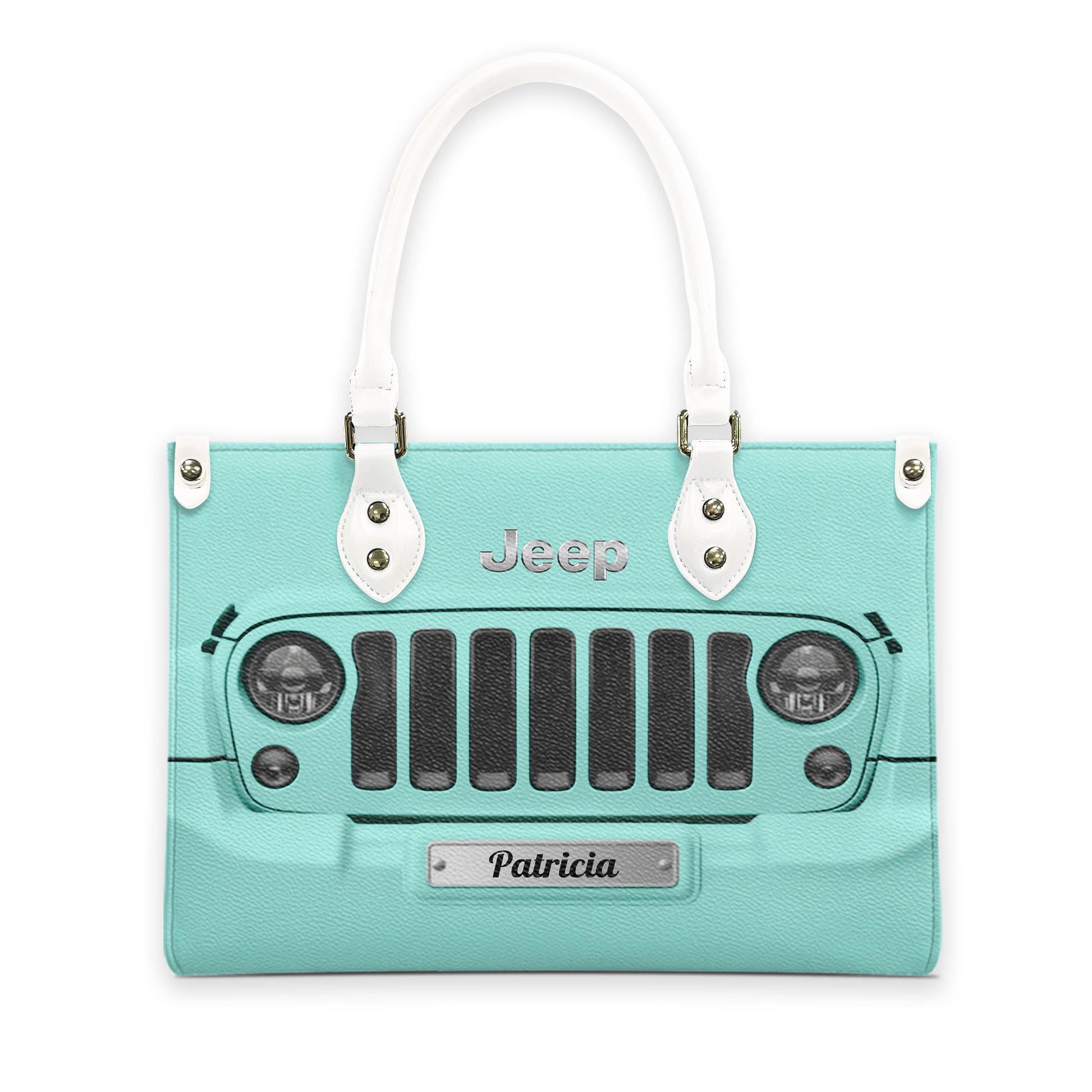 Personalized Jeep Grille Leather Handbag Supler Store