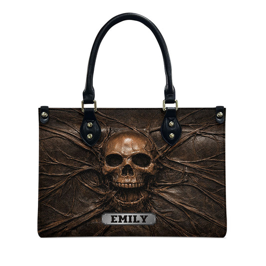 Personalized Skull Leather Handbag