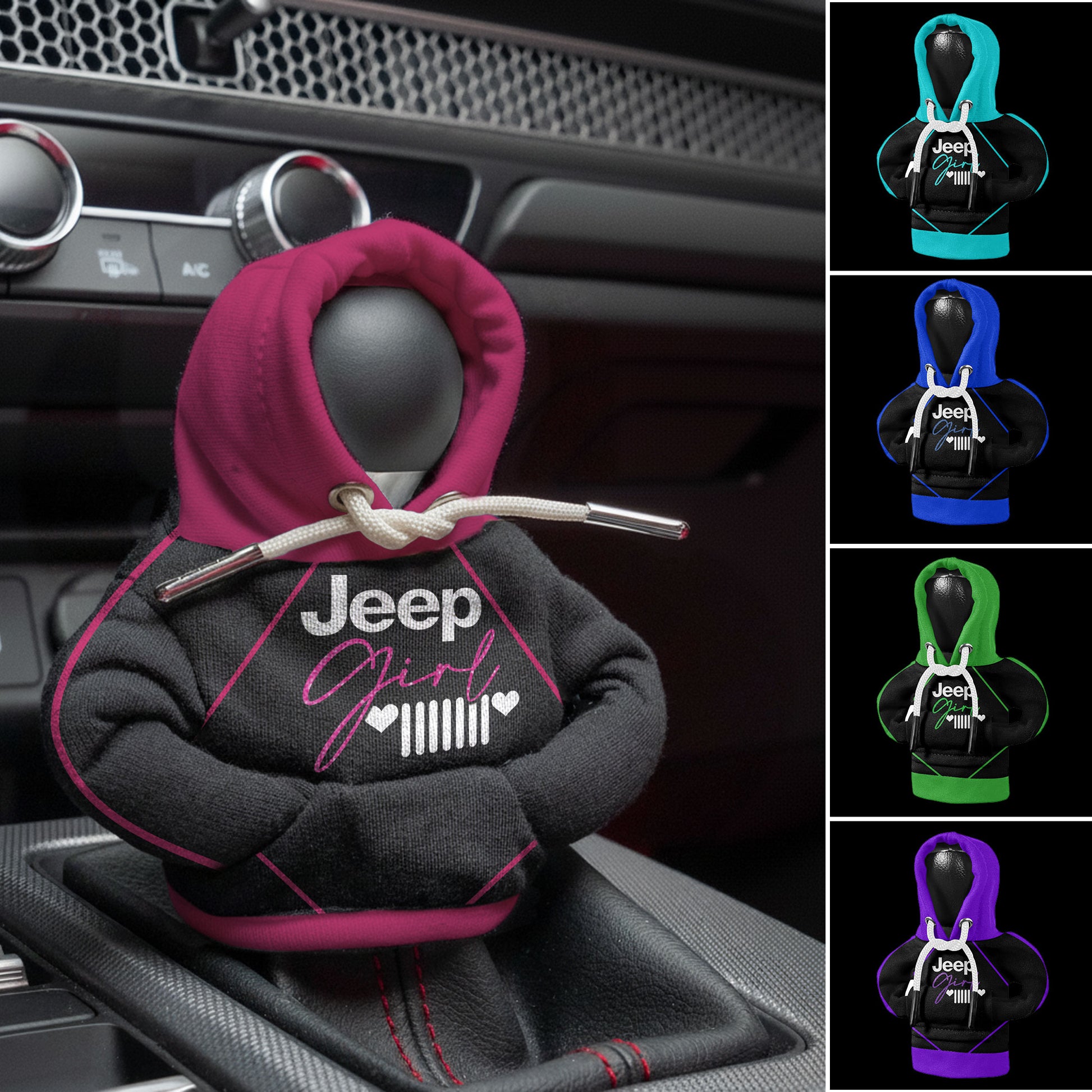 Jeep Girl Grille Heart Shift Knob Hoodie Supler Store