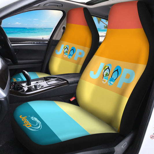 Jeep Beach Flip Flops Car Seat Covers Set Of 2