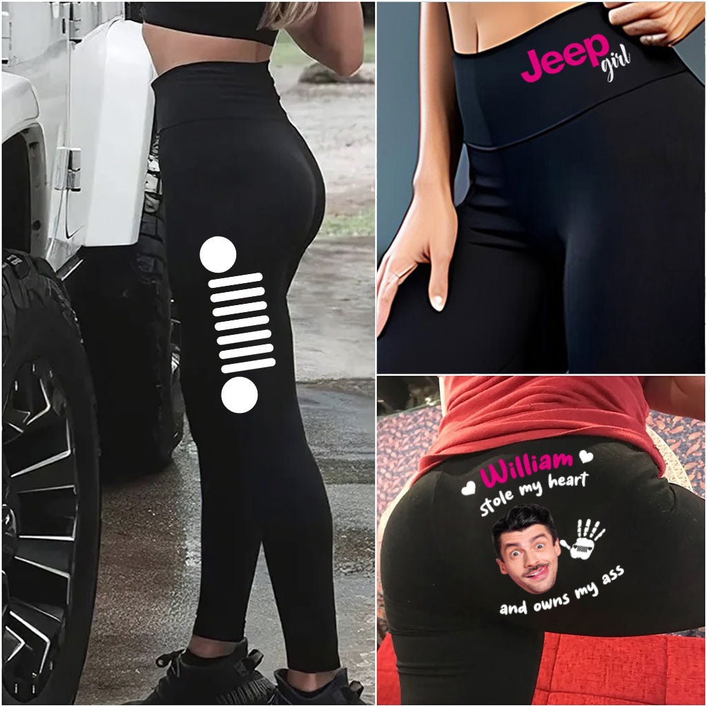 Personalized Jeep Leggings Husband/ BF Stole My Heart And Own My A$$ Supler Store