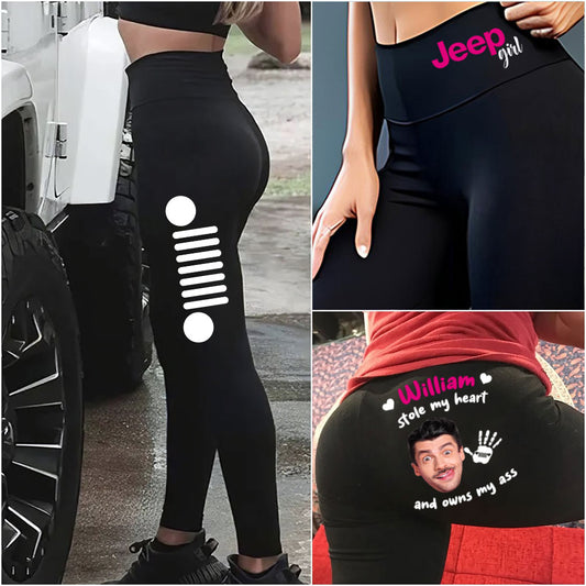 Personalized Jeep Leggings Husband/ BF Stole My Heart And Own My A$$ Supler Store