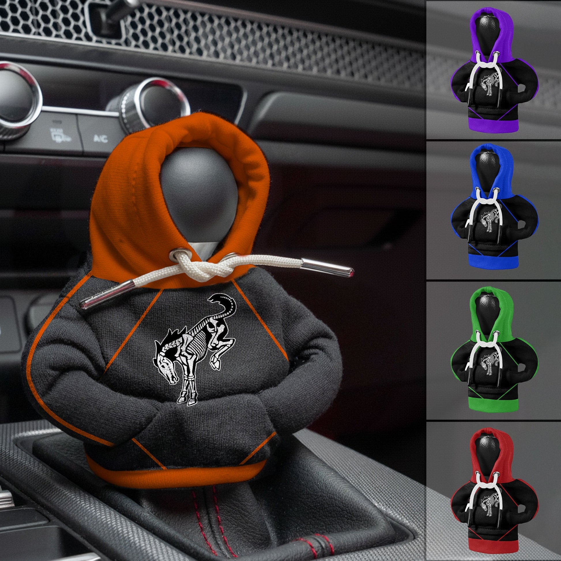 Skeleton Bronco Shift Knob Hoodie Supler Store