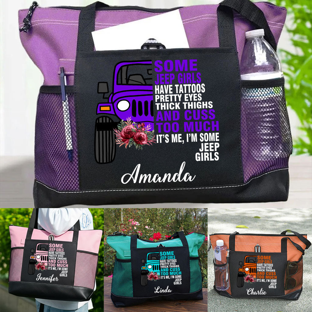 Personalized Jeep Girls Have Tattoos Tote Bag Supler Store