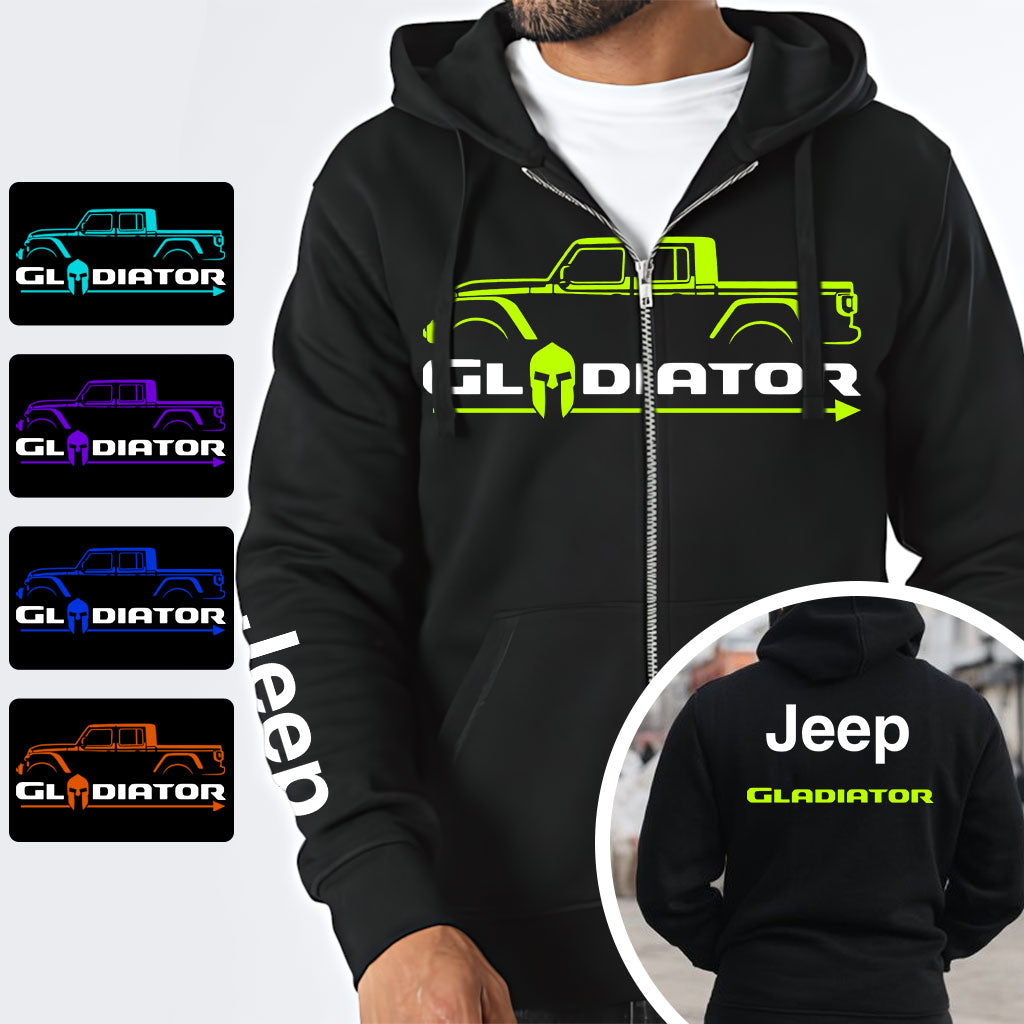 Multicolor Jeep Gladiator Zip Hoodie Supler Store