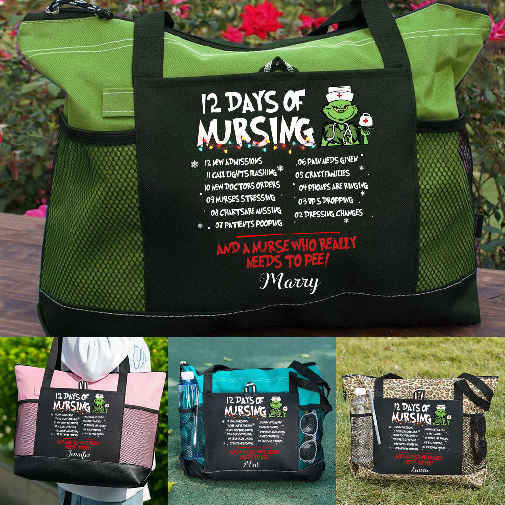 Personalized 12 Days Of Nursing Tote Bag Supler Store