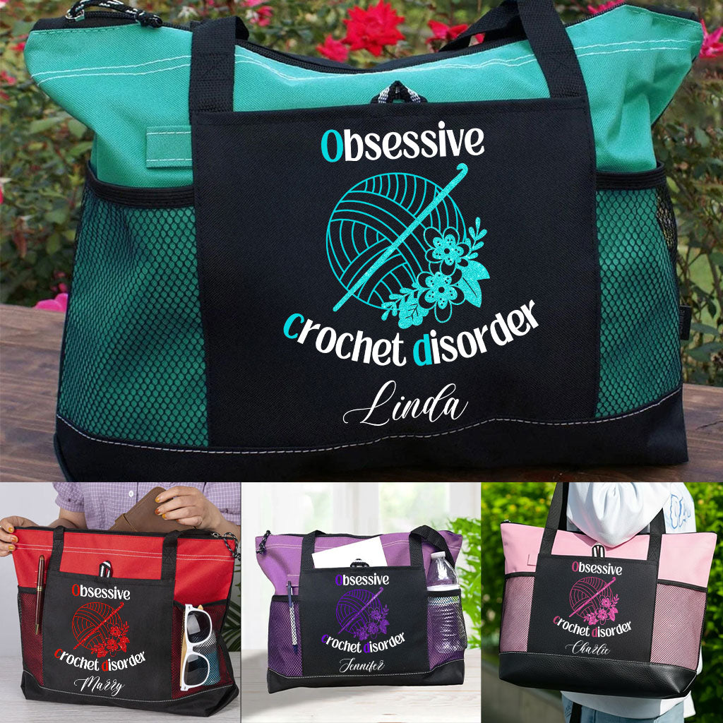 Personalized Obsessive Crochet Disorder Knitting Tote Bag Supler Store