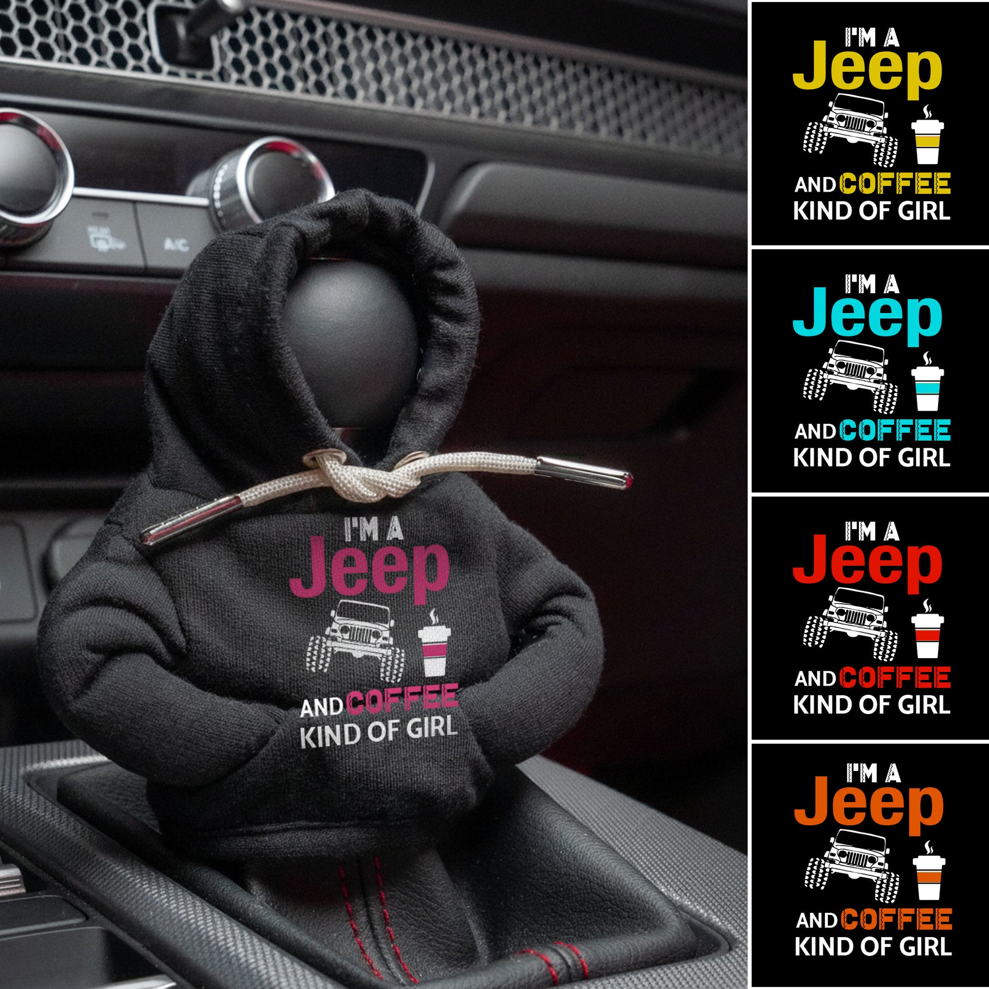 Jeep Coffee Kinda Girl Shift Knob Hoodie Supler Store