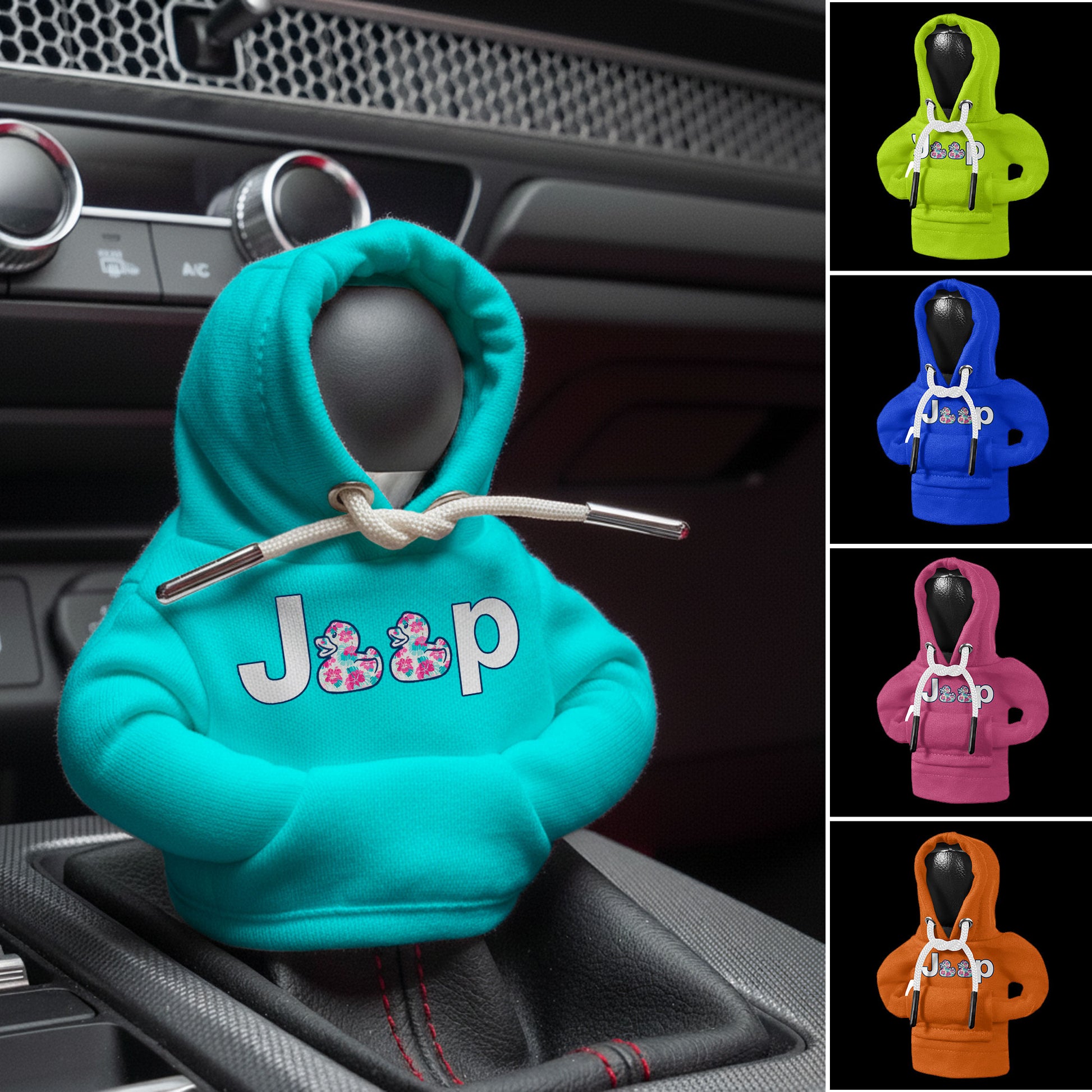 Jeep Duck Floral Shift Knob Hoodie Supler Store