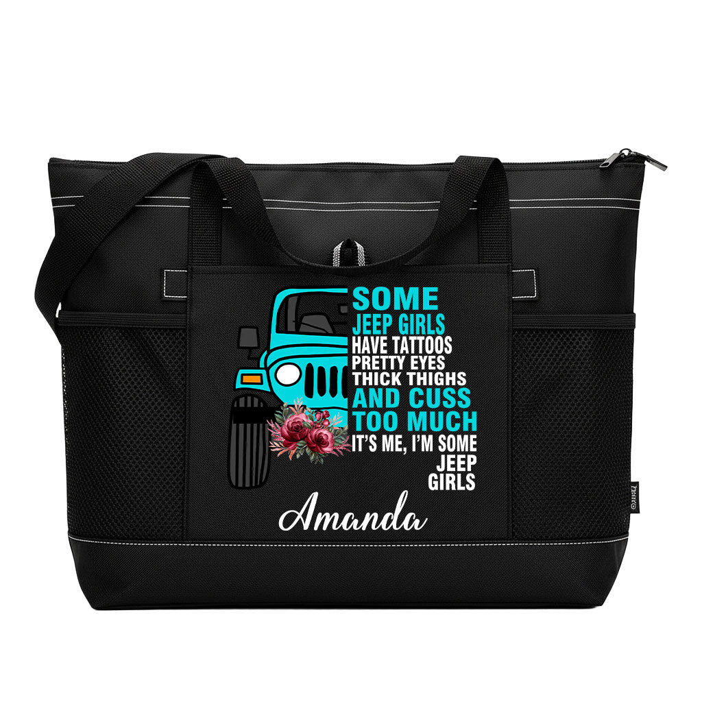 Personalized Jeep Girls Have Tattoos Tote Bag Supler Store