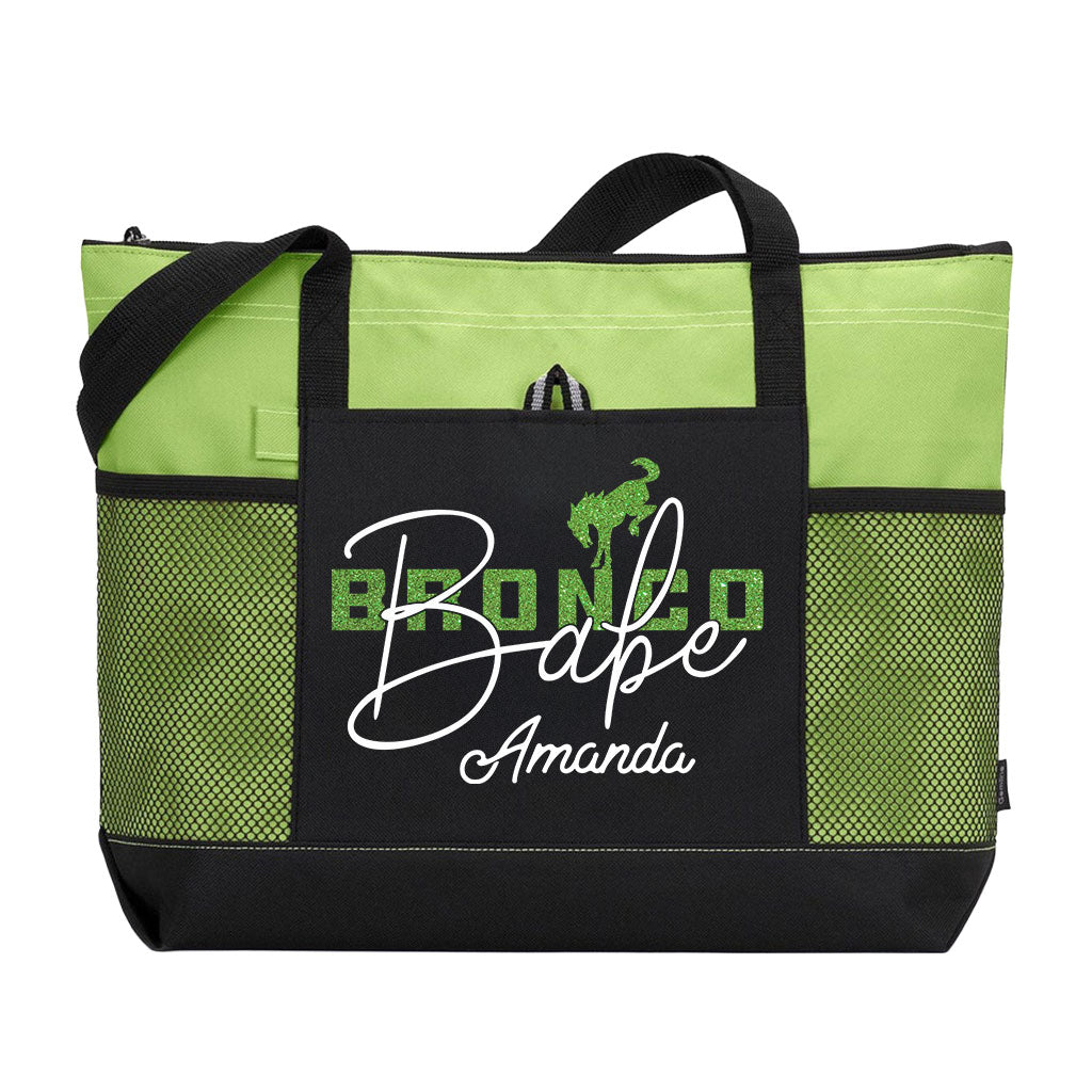 Personalized Bronco Babe Zipper Tote Bag Supler Store