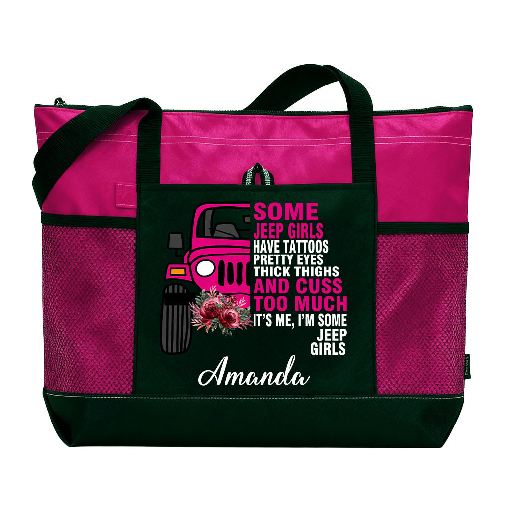 Personalized Jeep Girls Have Tattoos Tote Bag Supler Store