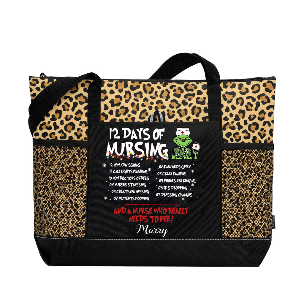 Personalized 12 Days Of Nursing Tote Bag Supler Store