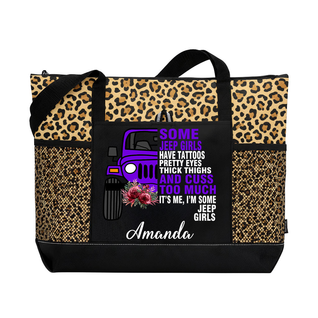 Personalized Jeep Girls Have Tattoos Tote Bag Supler Store