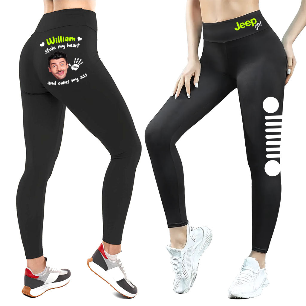 Personalized Jeep Leggings Husband/ BF Stole My Heart And Own My A$$ Supler Store
