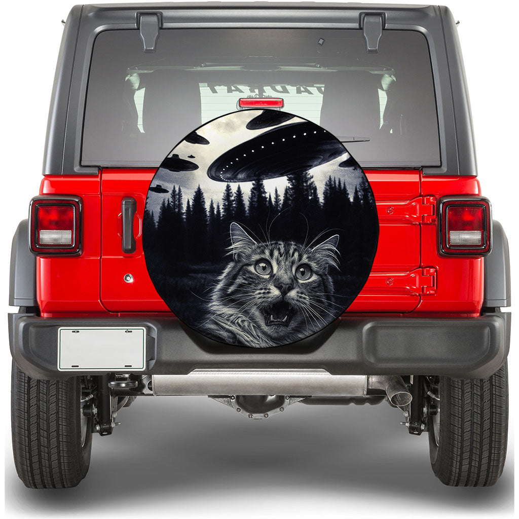 Funny Cat UFO Spare Tire Cover Supler Store