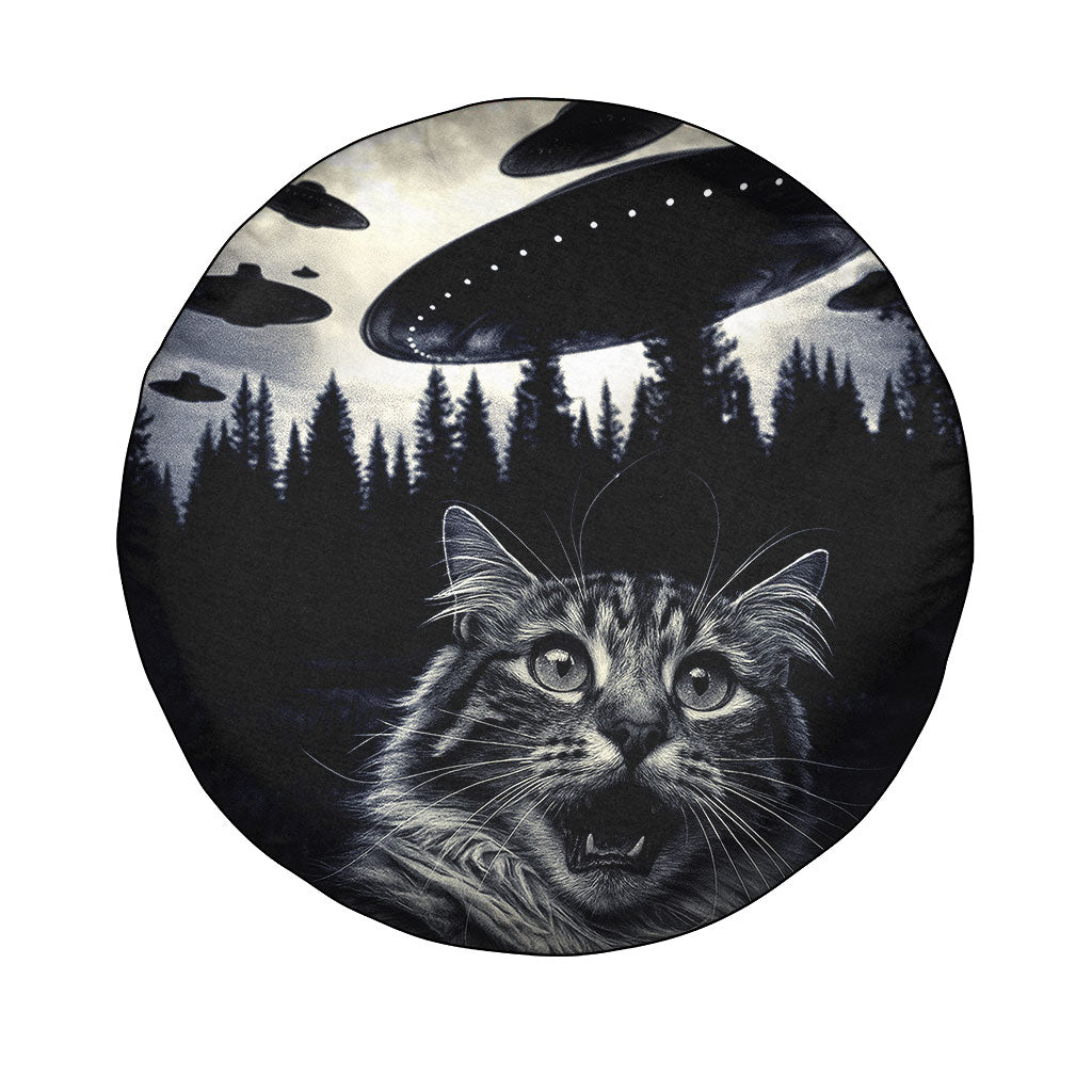 Funny Cat UFO Spare Tire Cover Supler Store