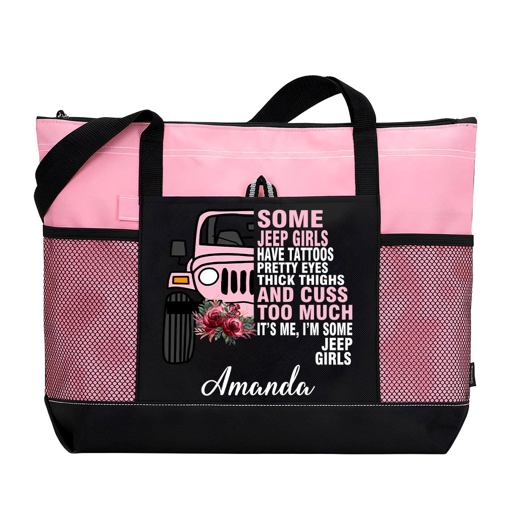 Personalized Jeep Girls Have Tattoos Tote Bag Supler Store