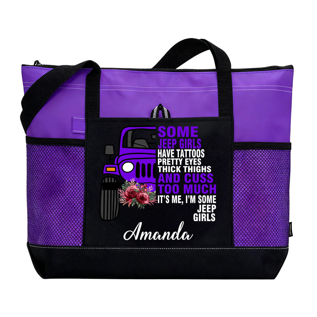 Personalized Jeep Girls Have Tattoos Tote Bag Supler Store