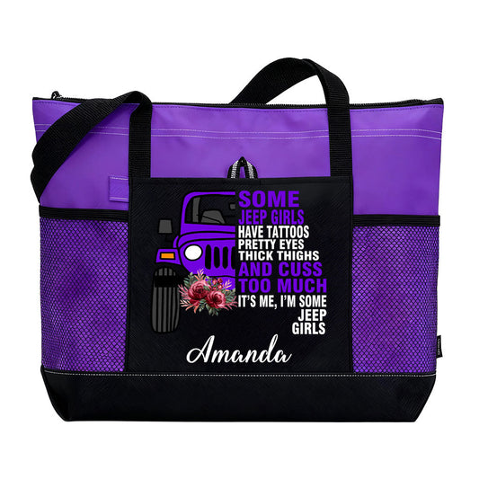 Personalized Jeep Girls Have Tattoos Tote Bag Supler Store