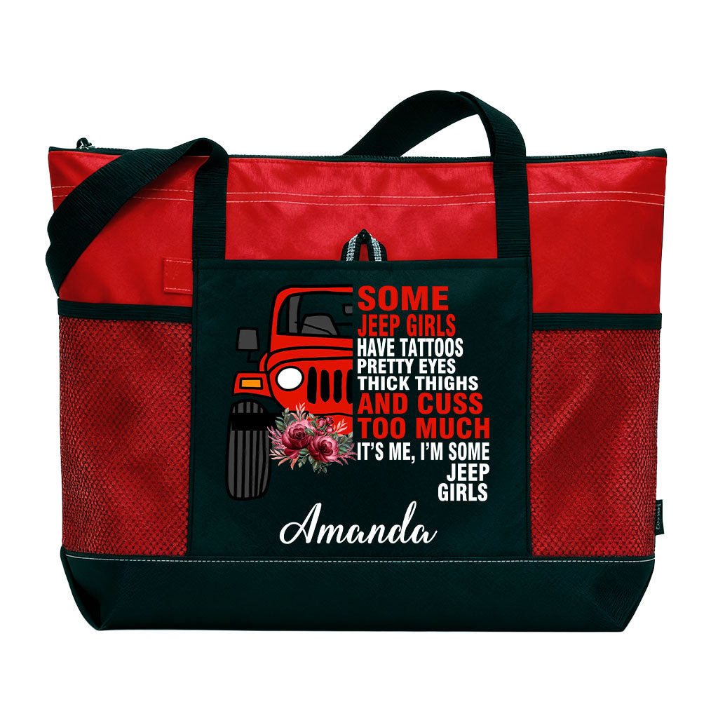 Personalized Jeep Girls Have Tattoos Tote Bag Supler Store
